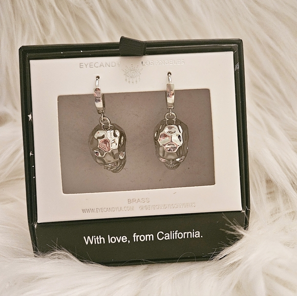 New Skull Dangle Earrings Eyecandy Los Angeles - Picture 3 of 6